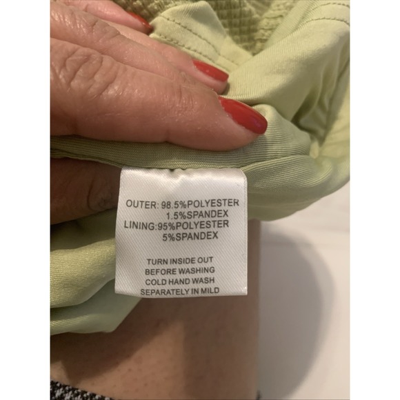 olive green Sabo dress open at the back size Large - Picture 6 of 6